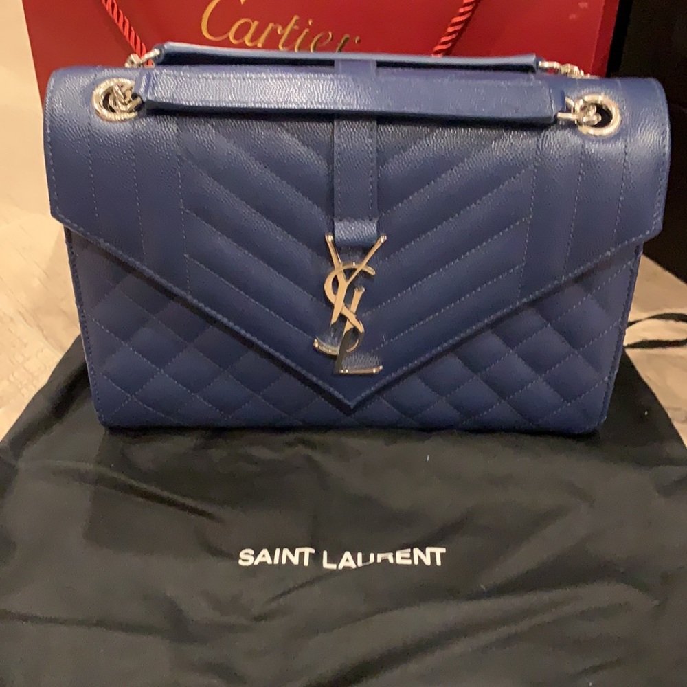 Sold 🎈Saint Laurent bag in blue caviar leather - Picture 1 of 4
